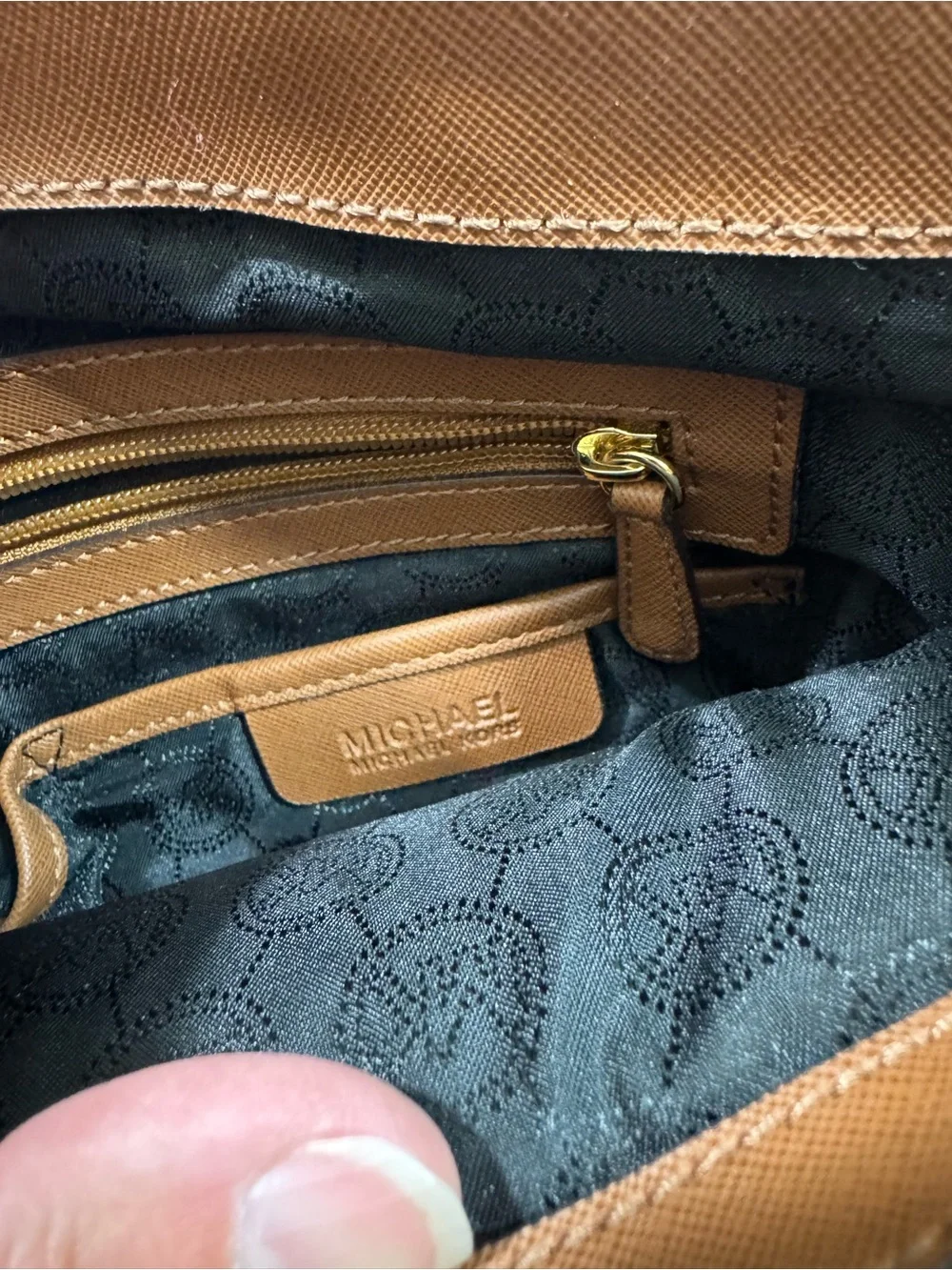 Michael Michael Kors Jet Set Nylon Purse Small Tote Bag Black